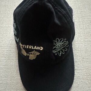 Disneyland Black Embroidered Cap